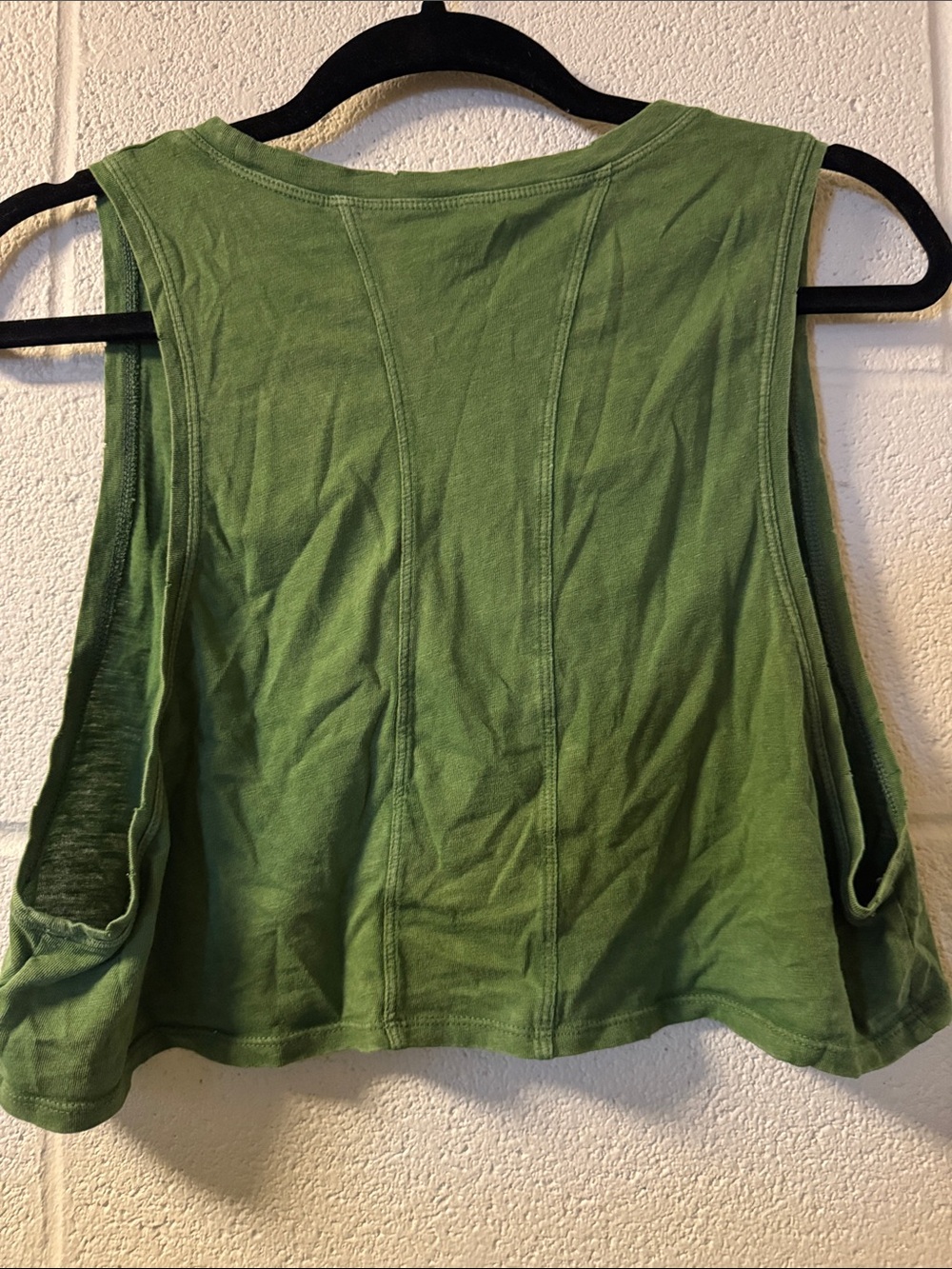 aerie Olive Green Crewneck Pullover with White Print - Picture 3 of 3